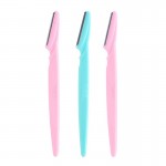 Brici pentru sprancene cu maner din plastic, set 3 bucati